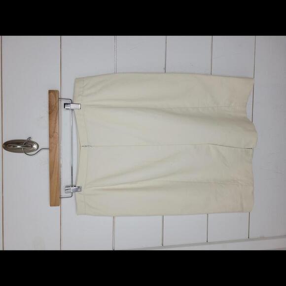 J Crew size 10 (?) Cream pencil knee length cotton skirt - Picture 2 of 6